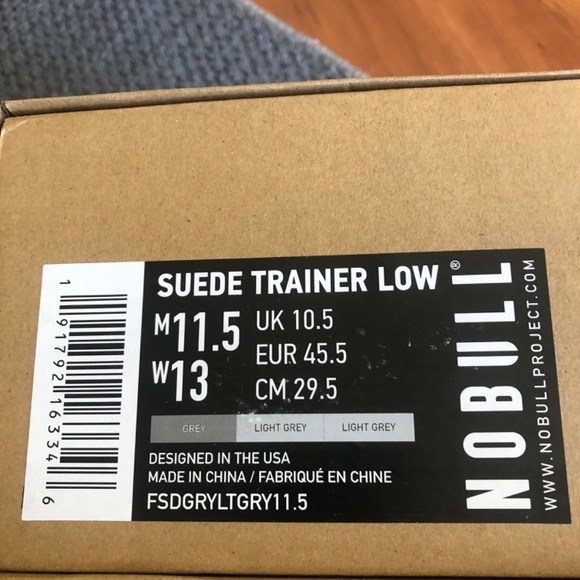 Nobull suede trainer cement size 11 1/2 mens - Picture 5 of 6